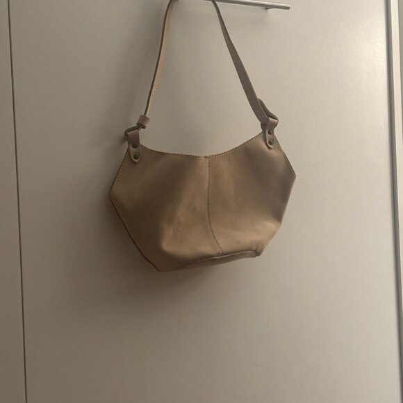 Beige Suede Handbag - Picture 2 of 2